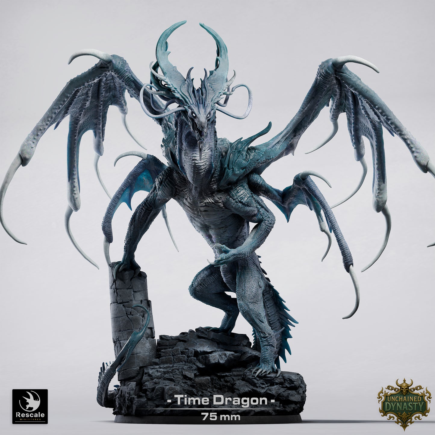 Time Dragon (Sculpted by Rescale Miniatures) - 3D Printed Miniature