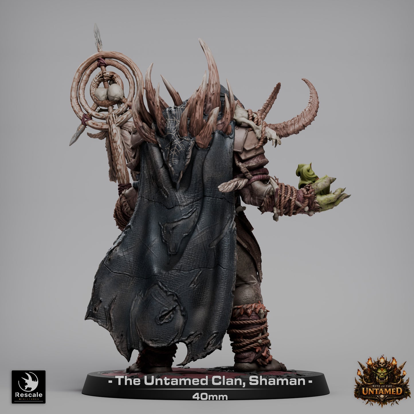 Orc Untamed Shaman - 3D Printed Miniature