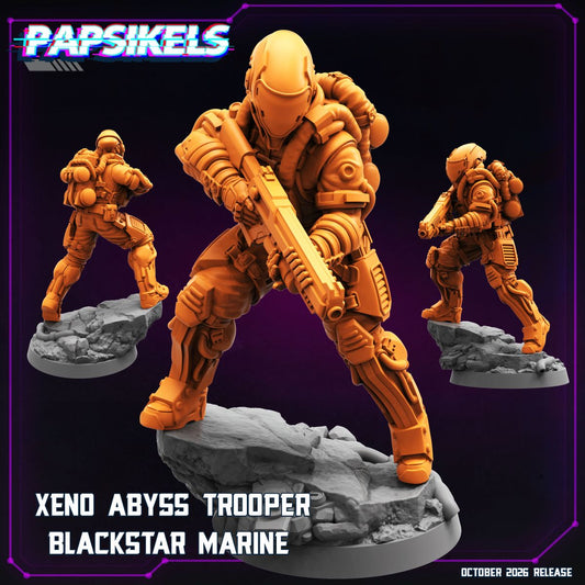 Xeno Abyss Trooper Blackstar Marine 32mm resin miniature by Papsikels