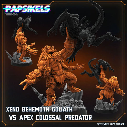 Xeno Behemoth Goliath vs Apex Colossal Predator (Sculpted by Papsikels)