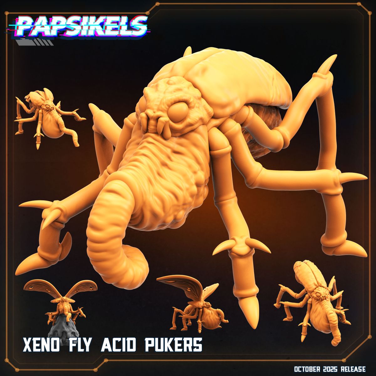 Xeno Fly Acid Pukers - Set of 5 (Sculpted by Papsikels)