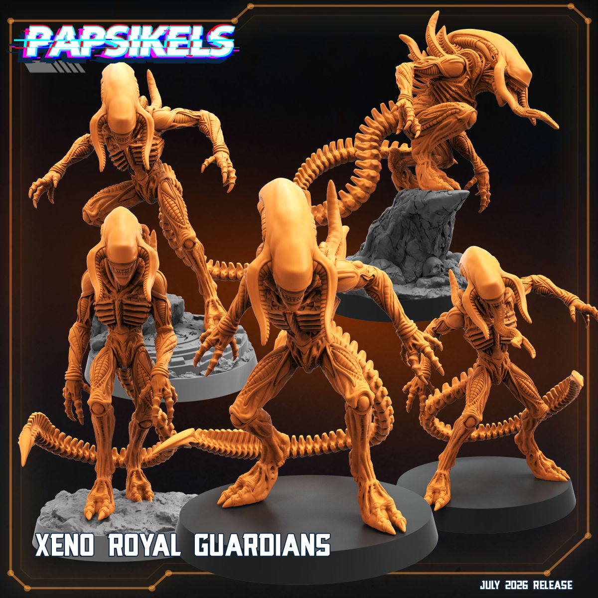 Xeno Royal Guardians - Set of 5 (Sculpted by Papsikels)