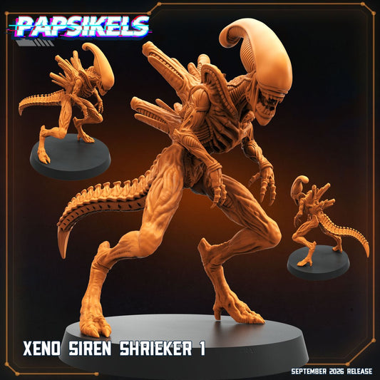 Xeno Siren Shrieker 1 32mm resin miniature by Papsikels