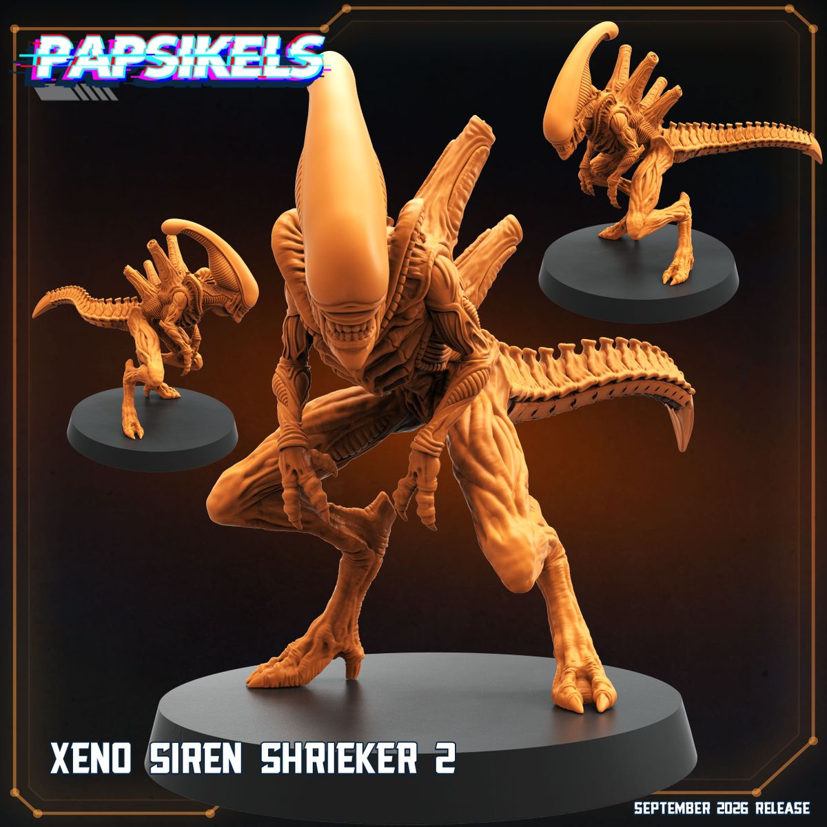 Xeno Siren Shrieker 2 32mm resin miniature by Papsikels