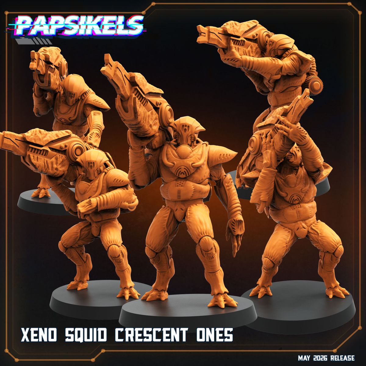 Xeno Squid Crescent Ones - Set of 5 (Sculpted by Papsikels)