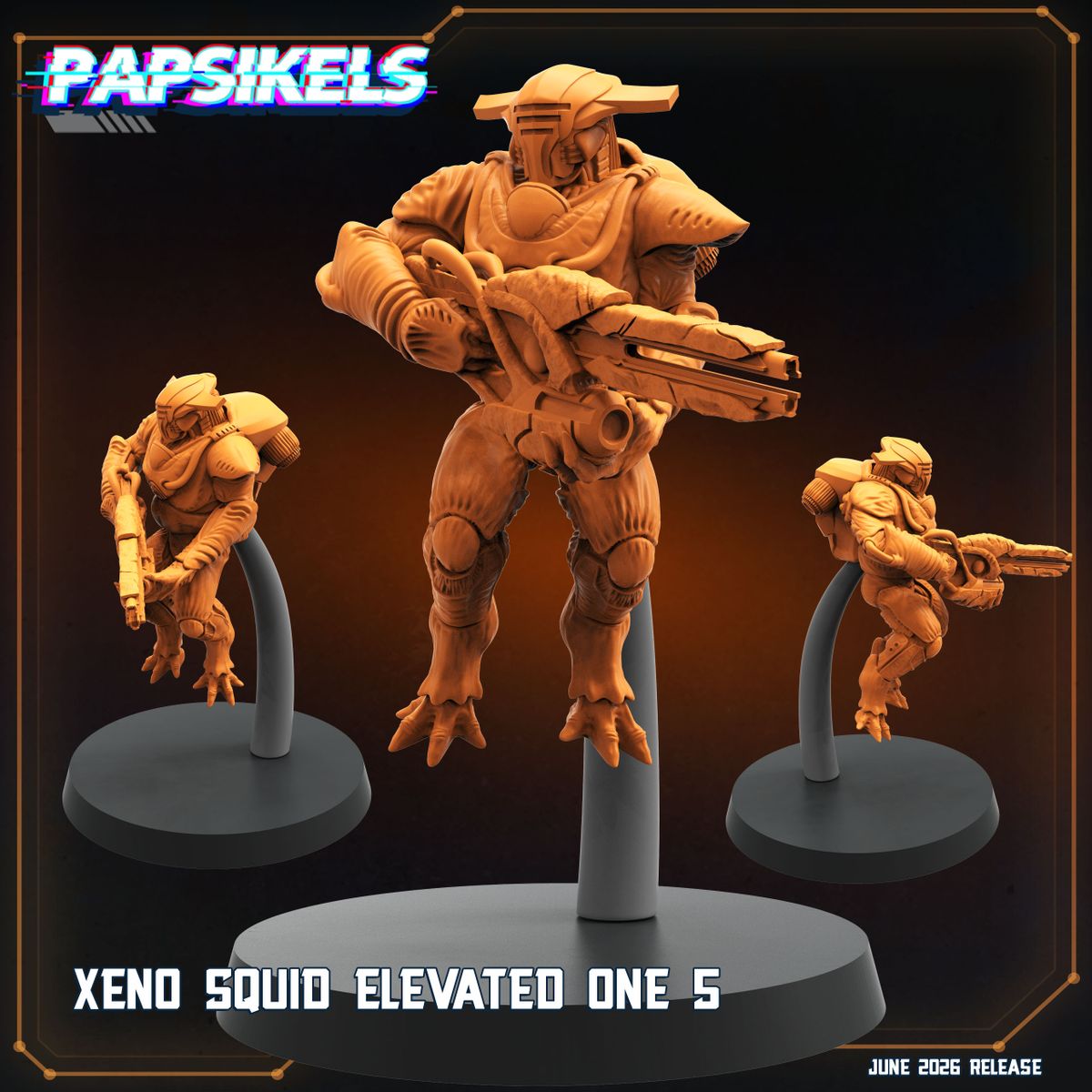 Xeno Squid Elevated Ones - Set of 5 (Sculpted by Papsikels)