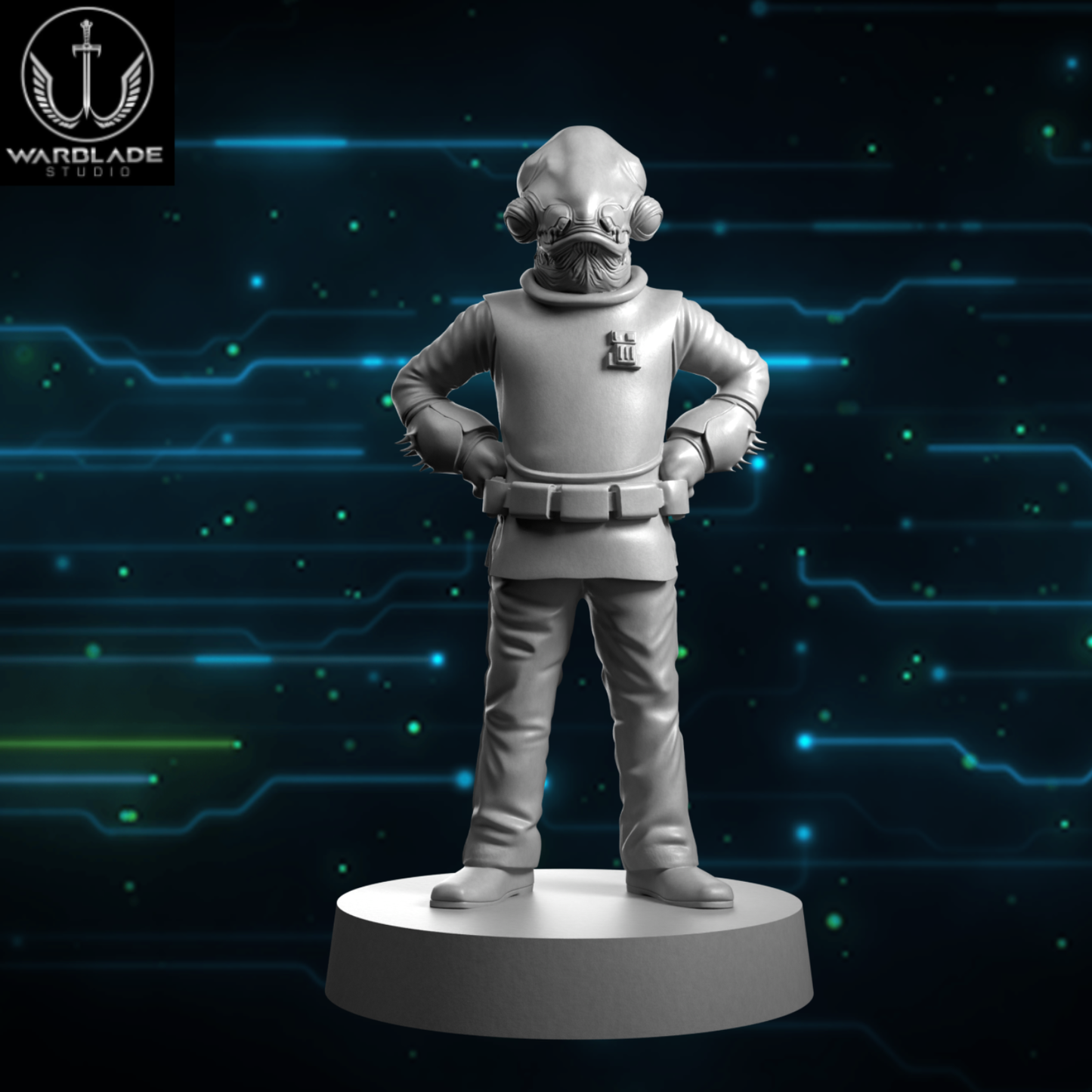 Aquatic Fleet Admiral Commander (Sculpted by Warblade Studios)