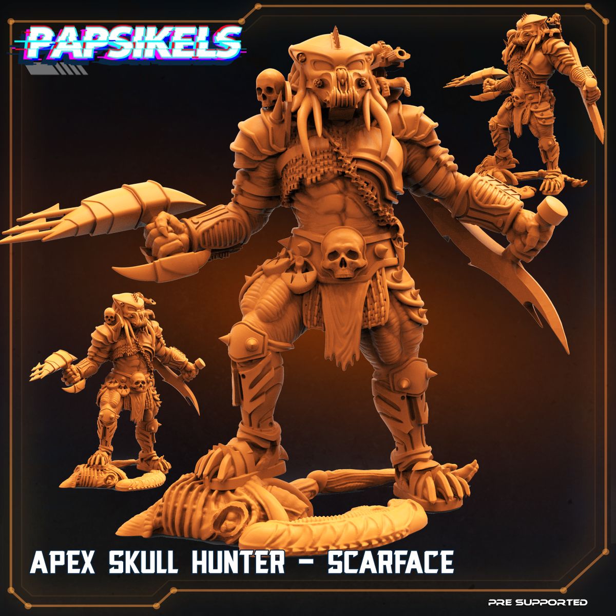 Apex Skull Hunter Scarface - Predator Fan Art (Sculpted by Papsikels)