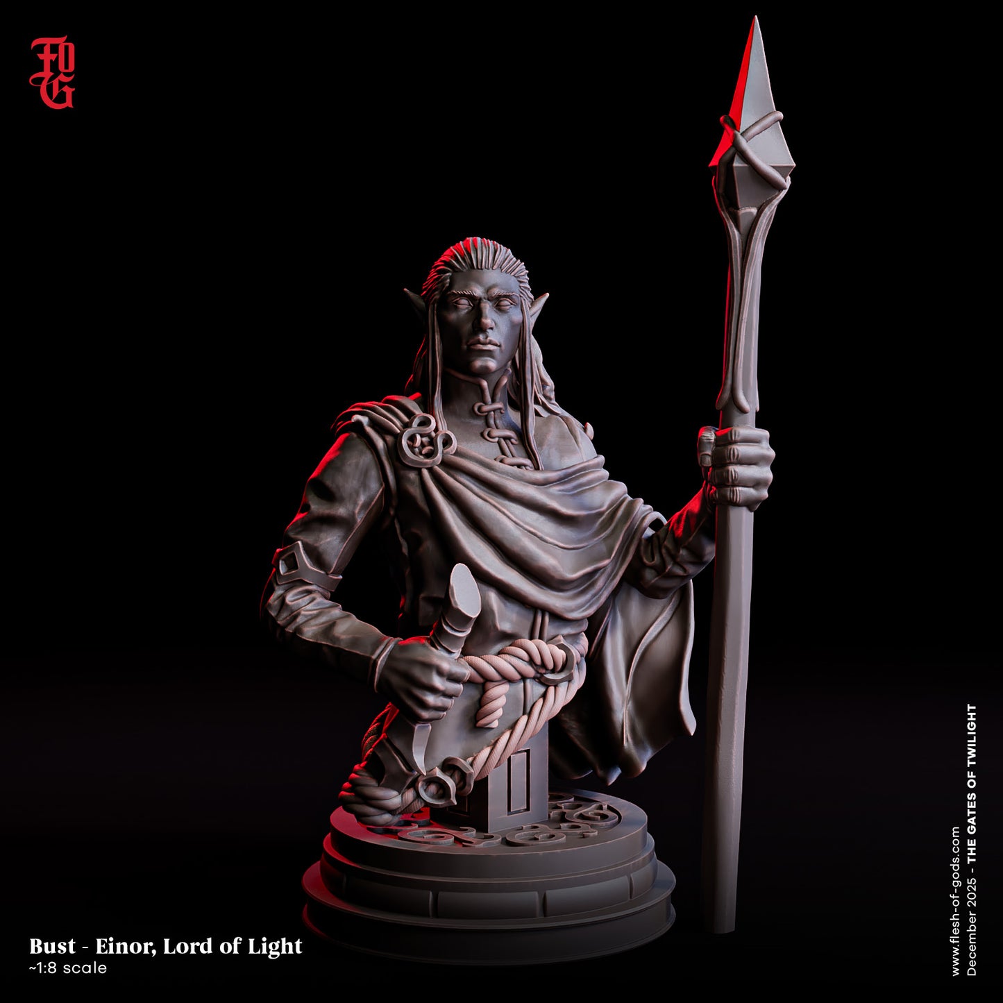 Einor Lord of Light - Bust - The Gates of Twilight (Sculpted by Flesh of Gods)