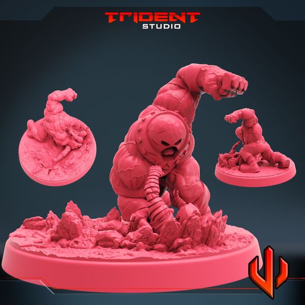 Juggernaut vs Colossus (Fan art sculpted by Trident Studio) (Crisis Protocol Proxy/Alternative)