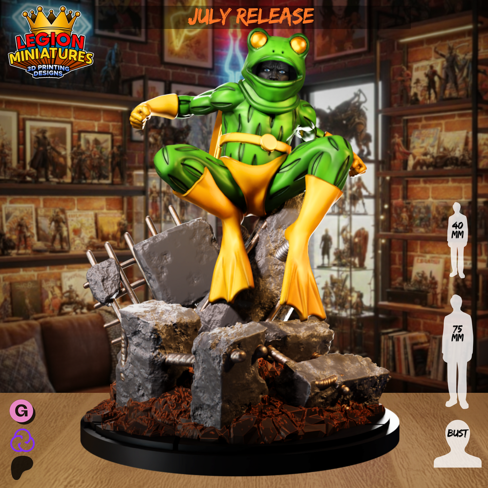 Frog-Man fan-art miniature by Legion Miniatures
