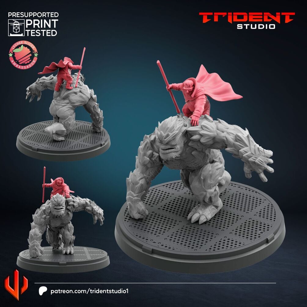 Mole Man & Golem (Sculpted by Trident Miniatures)