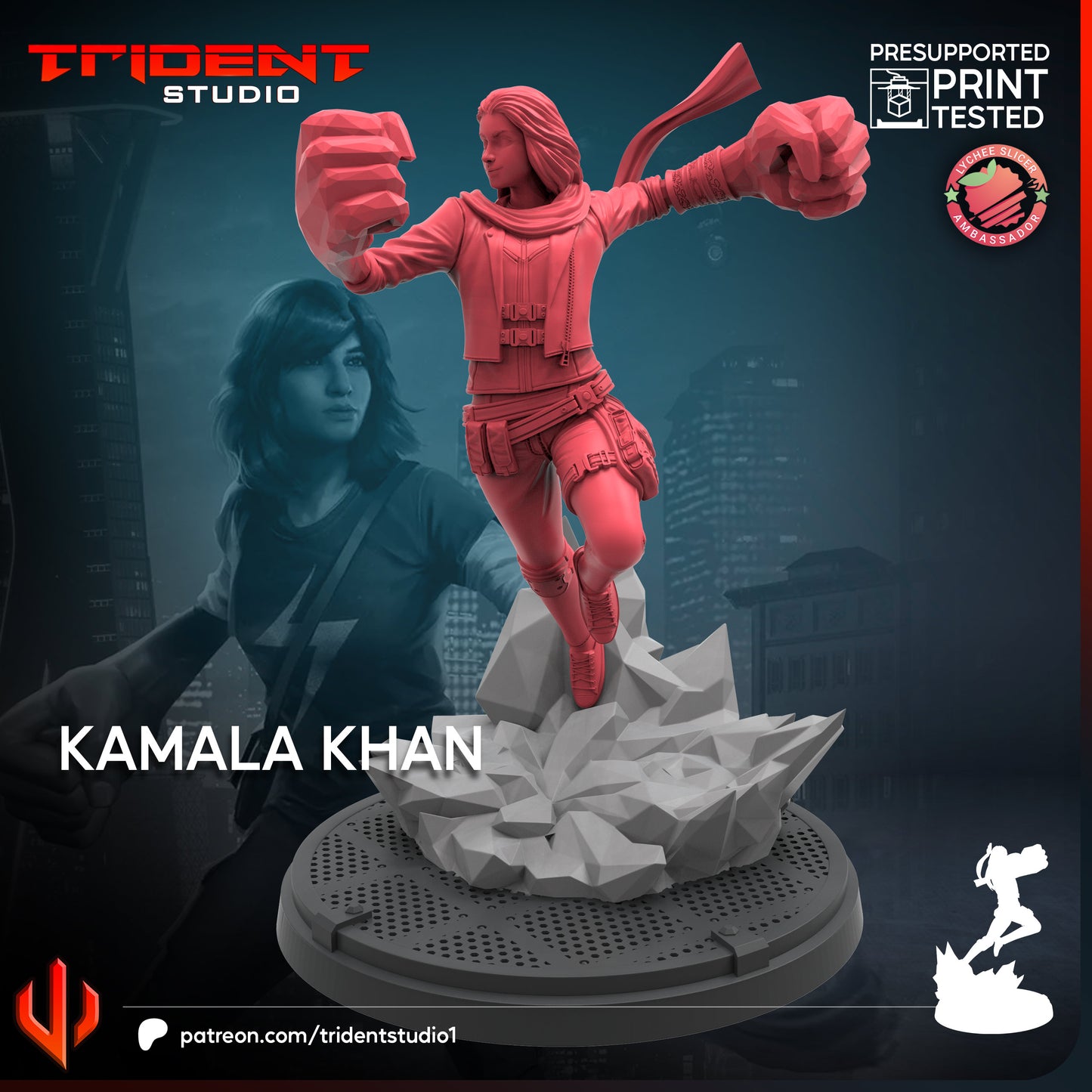 Kamala Khan (Sculpted by Trident Studios)