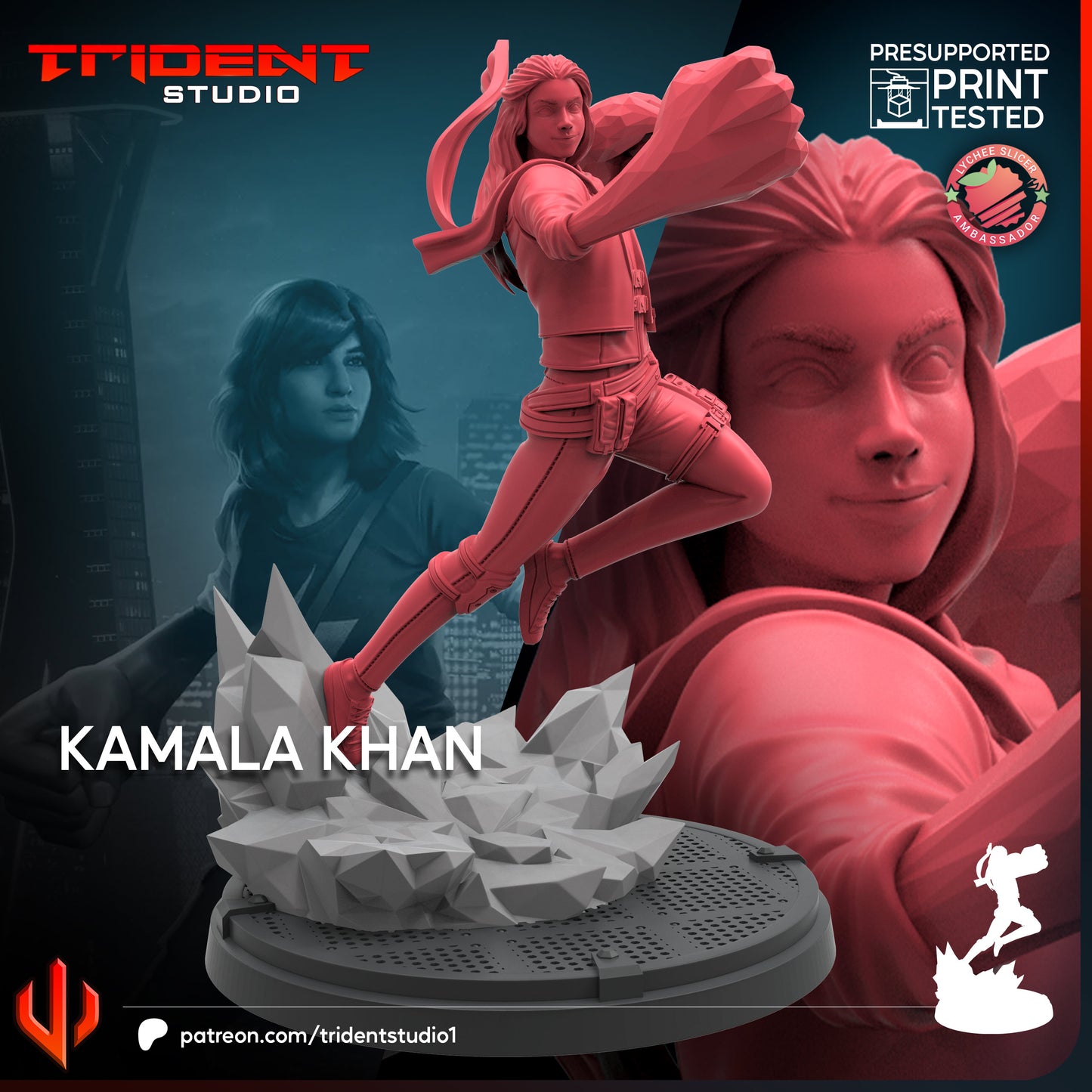 Kamala Khan (Sculpted by Trident Studios)