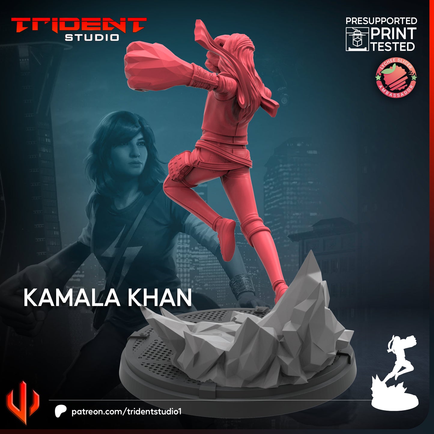 Kamala Khan (Sculpted by Trident Studios)