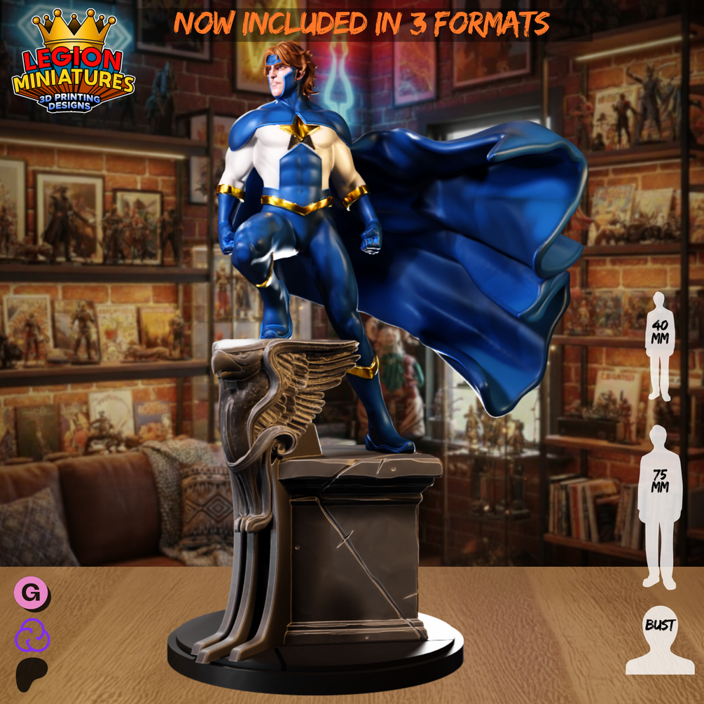 Justice fan-art miniature by Legion Miniatures