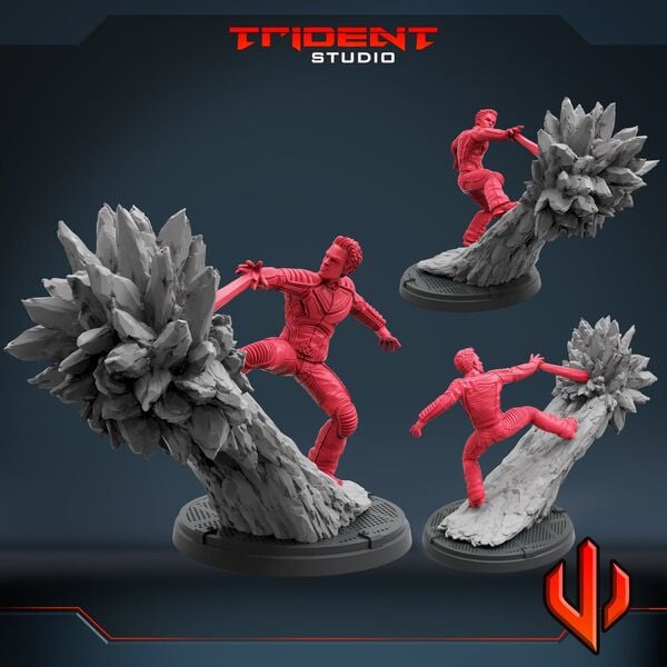 Iceman X-Men 2000 Movie (Fan art sculpted by Trident Studio) (Crisis Protocol Proxy/Alternative)