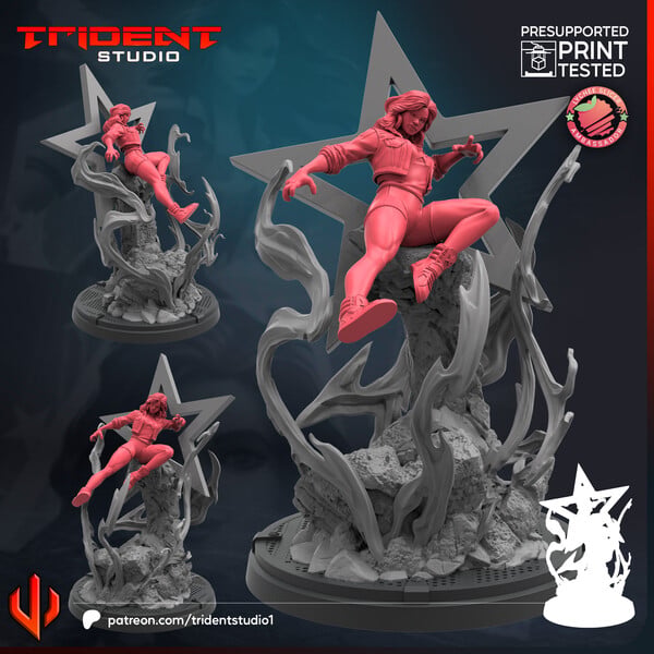 America Chavez (Fan art sculpted by Trident Studio) (Crisis Protocol Proxy/Alternative)