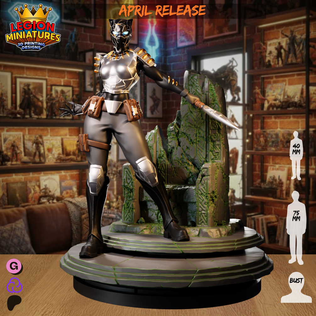 Killmonger fan-art miniature by Legion Miniatures