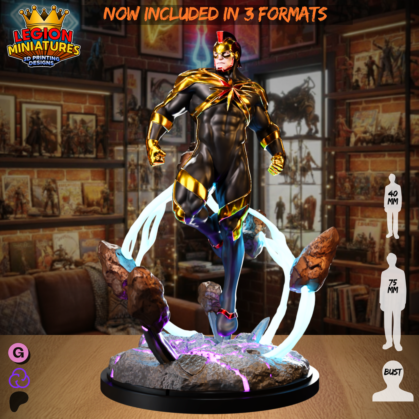 Captain Glory (Sculpted by Legion Miniatures)