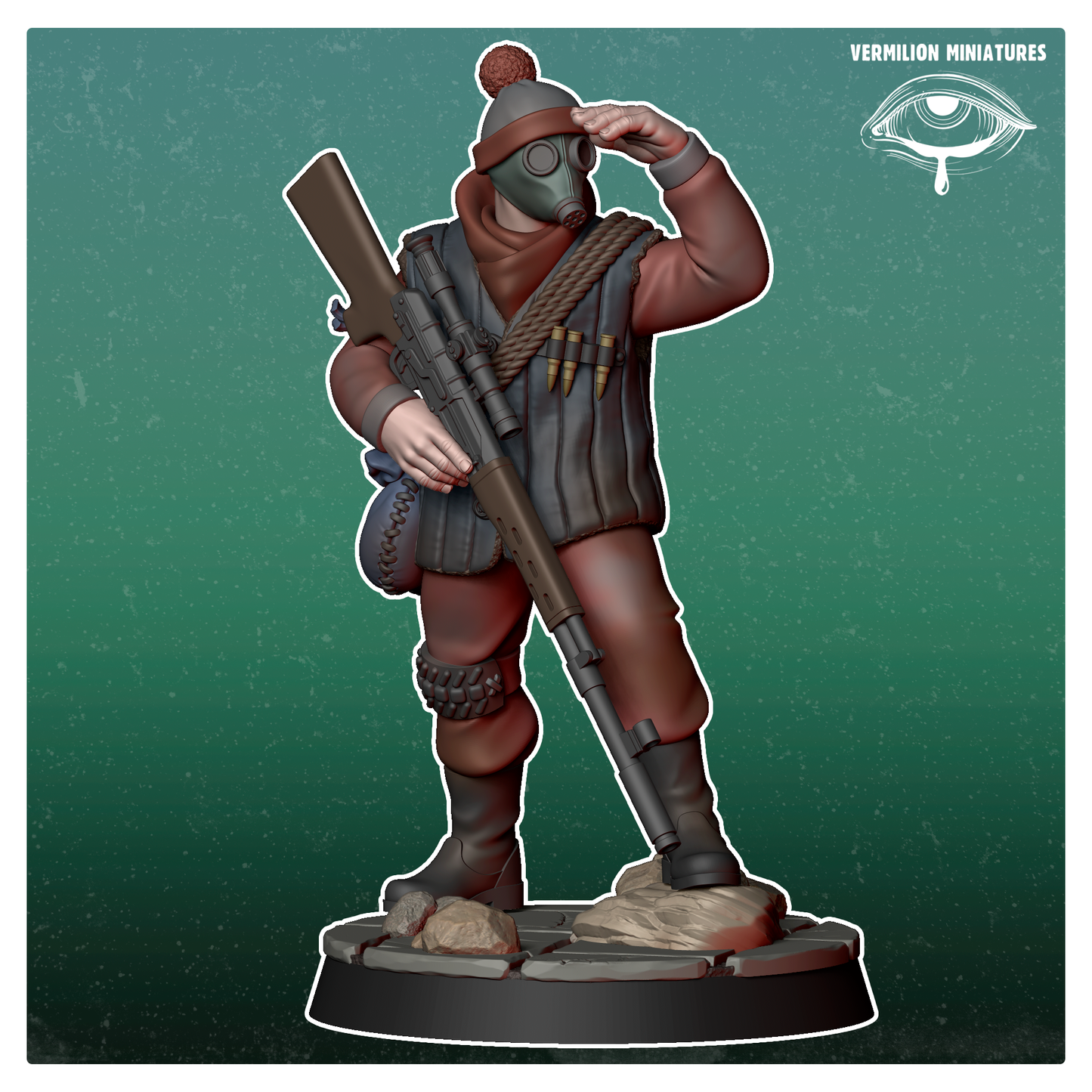 Trade Post Warband - 9 minis plus terrain (Sculpted by Vermillion Miniatures)