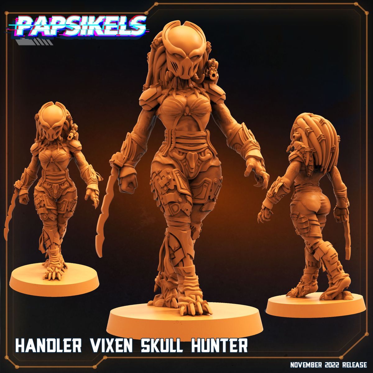 Handler Vixen Skull Hunter - Predator Fan Art (Sculpted by Papsikels)
