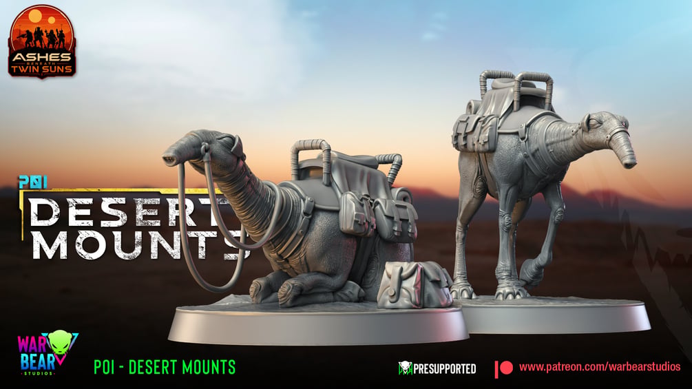 POI - Desert Mounts - set of 2 (Sculpted by War Bear Studios)