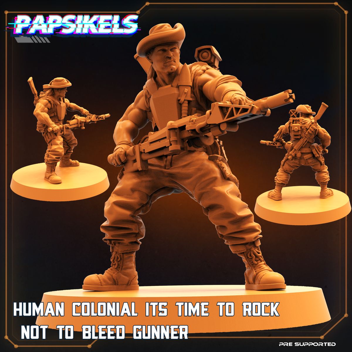 Human Colonial It's Time To Rock Not To Bleed Gunner (Sculpted by Papsikels)