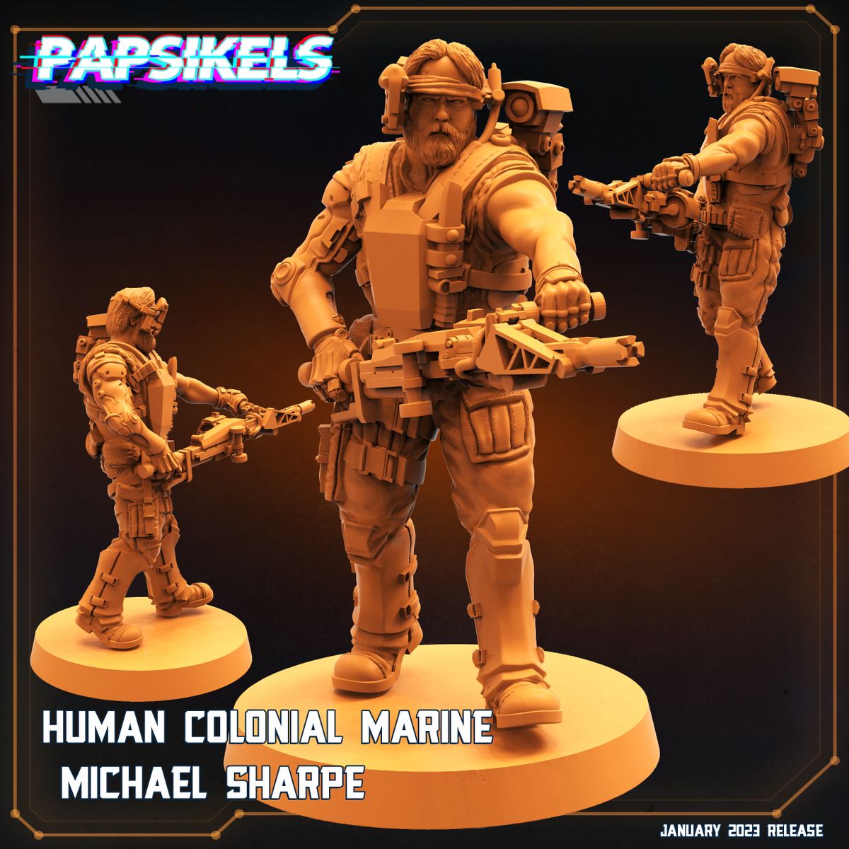 Human Colonial Marine Michael Sharpe (Sculpted by Papsikels)