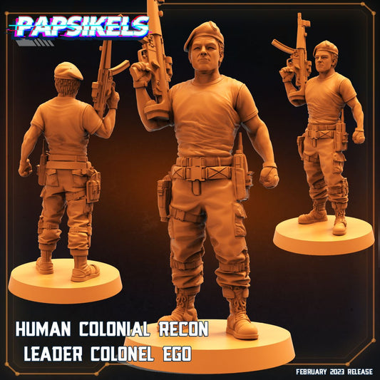 Human Colonial Recon Leader Colonel Ego (Sculpted by Papsikels)