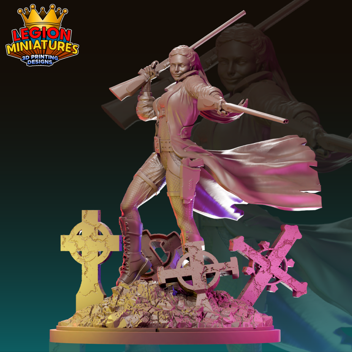 Elsa Bloodstone Fan-Art 40mm Miniature (Sculpted by Legion Miniatures)