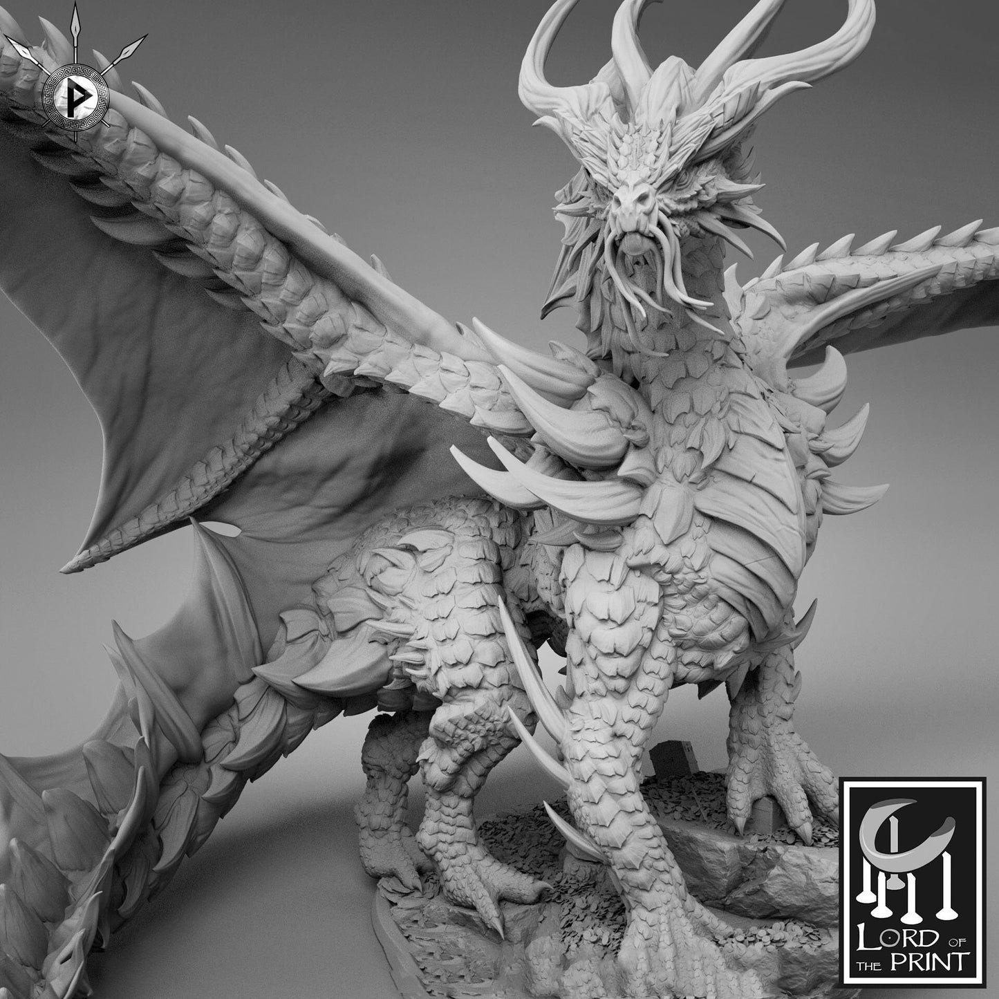 Gold Dragon by Lord Of The Print (Resin)