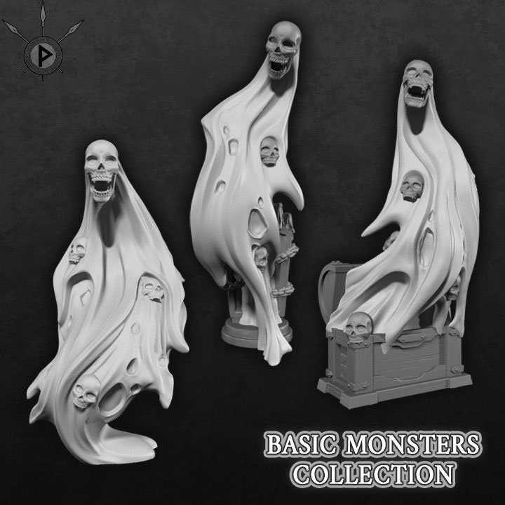 Ghosts set of 3 by 3DeLucas (Resin)