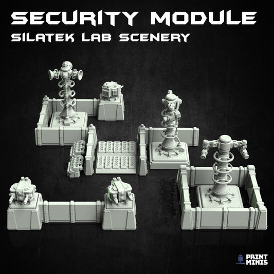 Security Module Terrain Set - by Print Minis