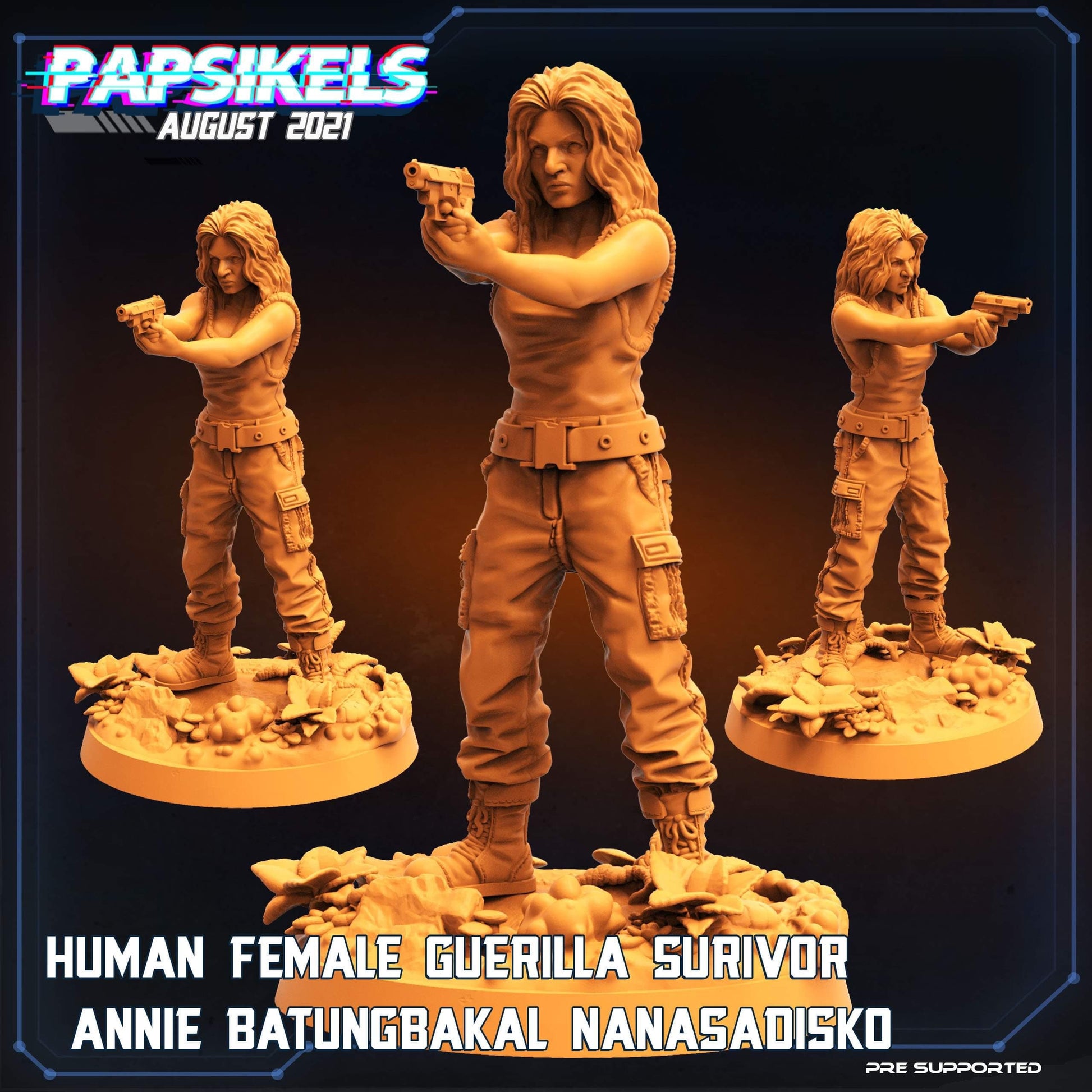 Human Female Guerrilla Survivor “Anna Gonsalves” (sculpted by Papsikels)