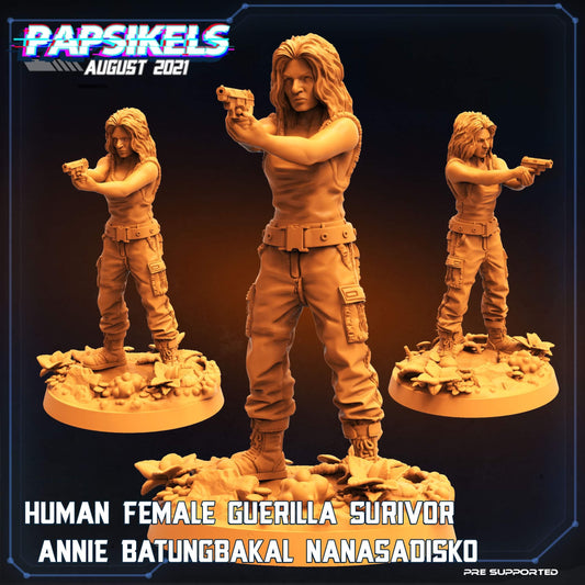 Human Female Guerrilla Survivor “Anna Gonsalves” (sculpted by Papsikels)