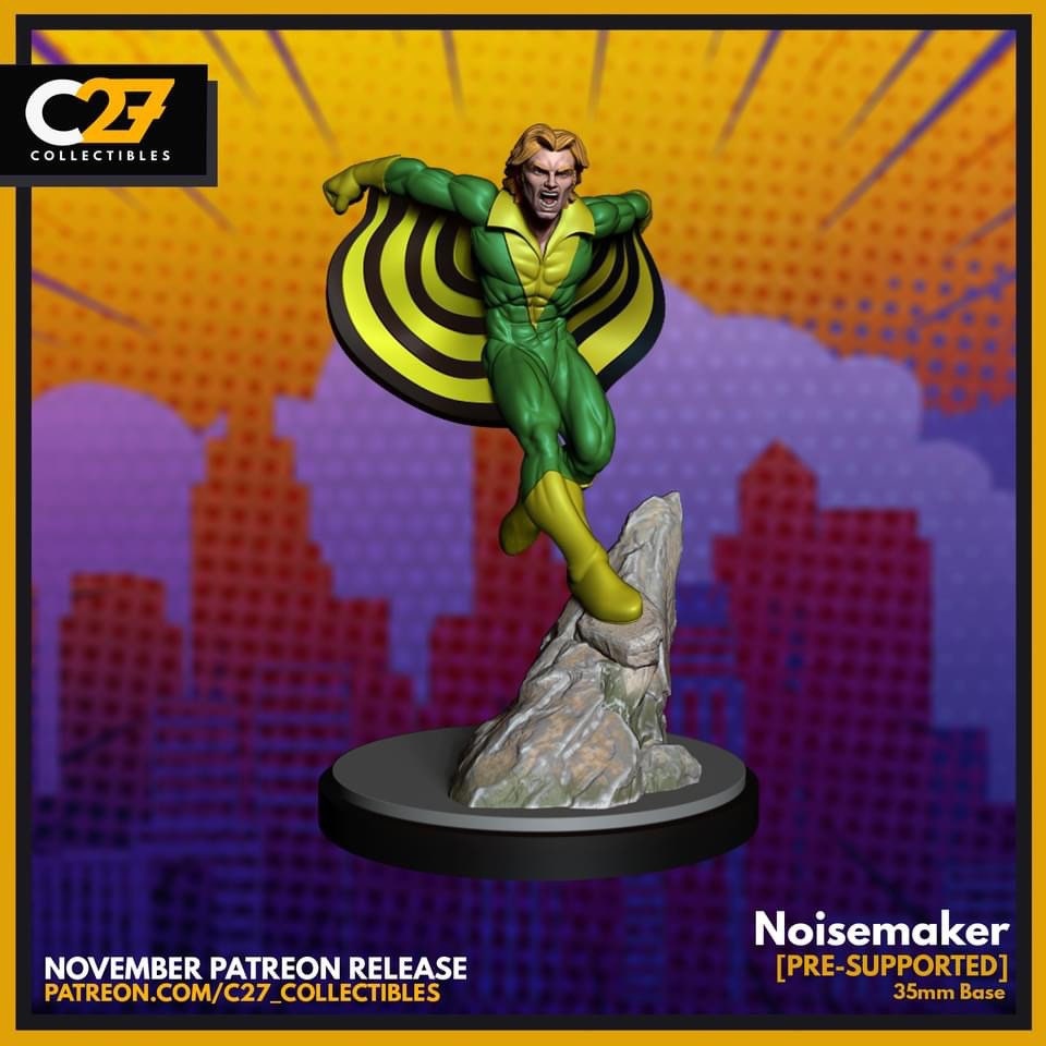 Banshee / Noisemaker 40mm miniature (sculpted by C27 collectibles) (Crisis Protocol Proxy/Alternative)