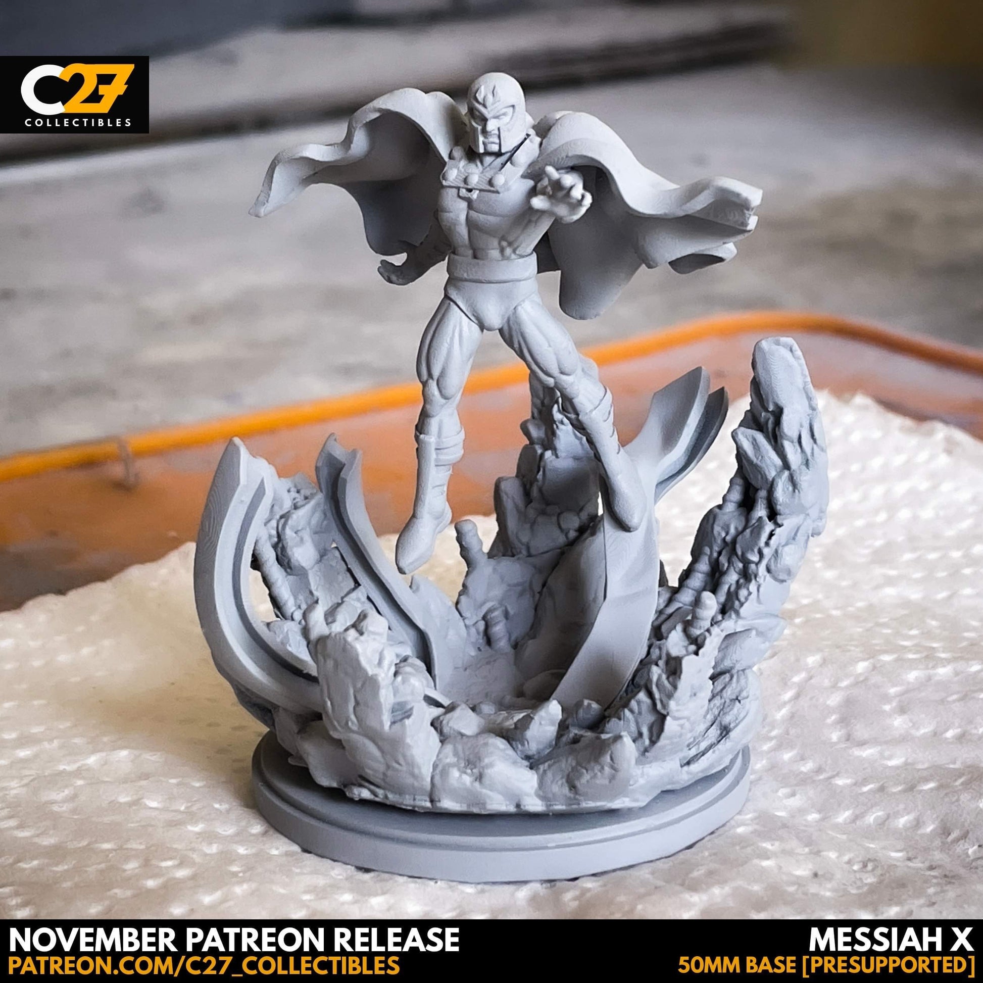 Magneto / Messiah X 40mm miniature (sculpted by C27 collectibles) (Crisis Protocol Proxy/Alternative)