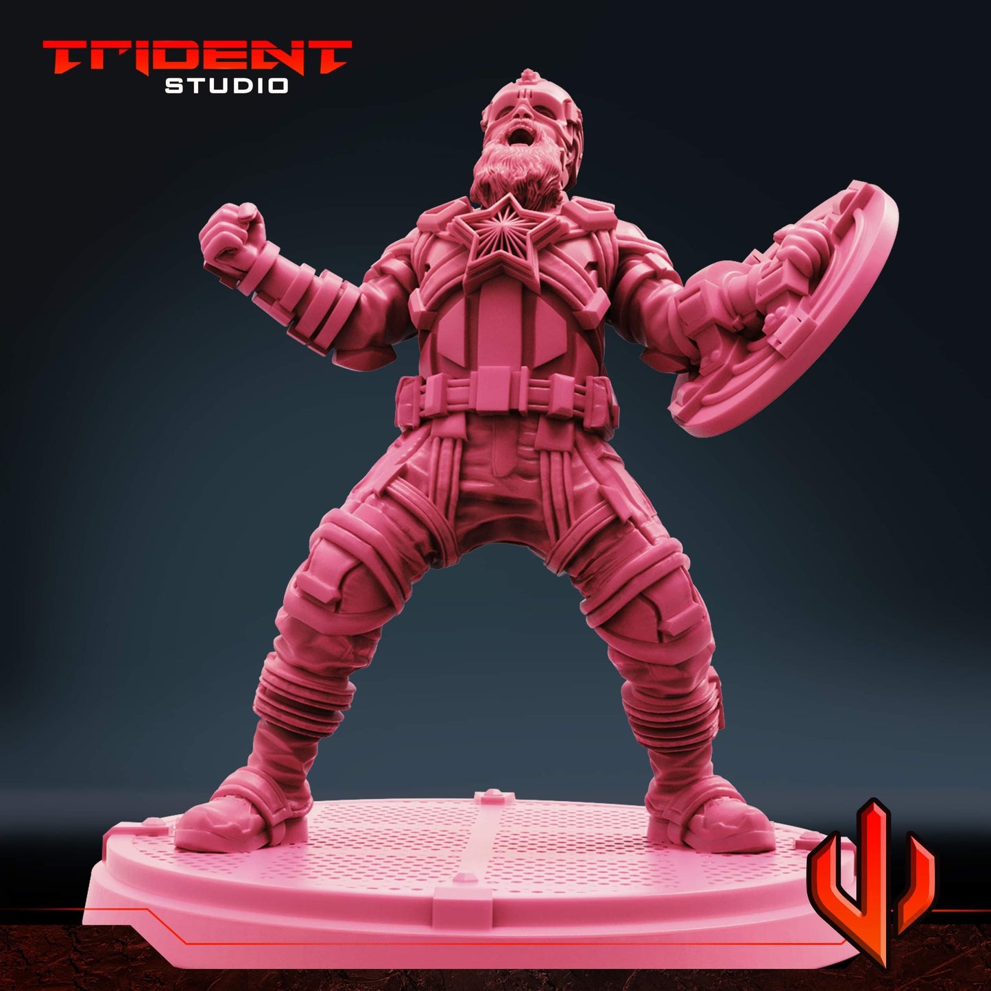 Red Guardian (Fan art sculpted by Trident Studio) (Crisis Protocol Proxy/Alternative)