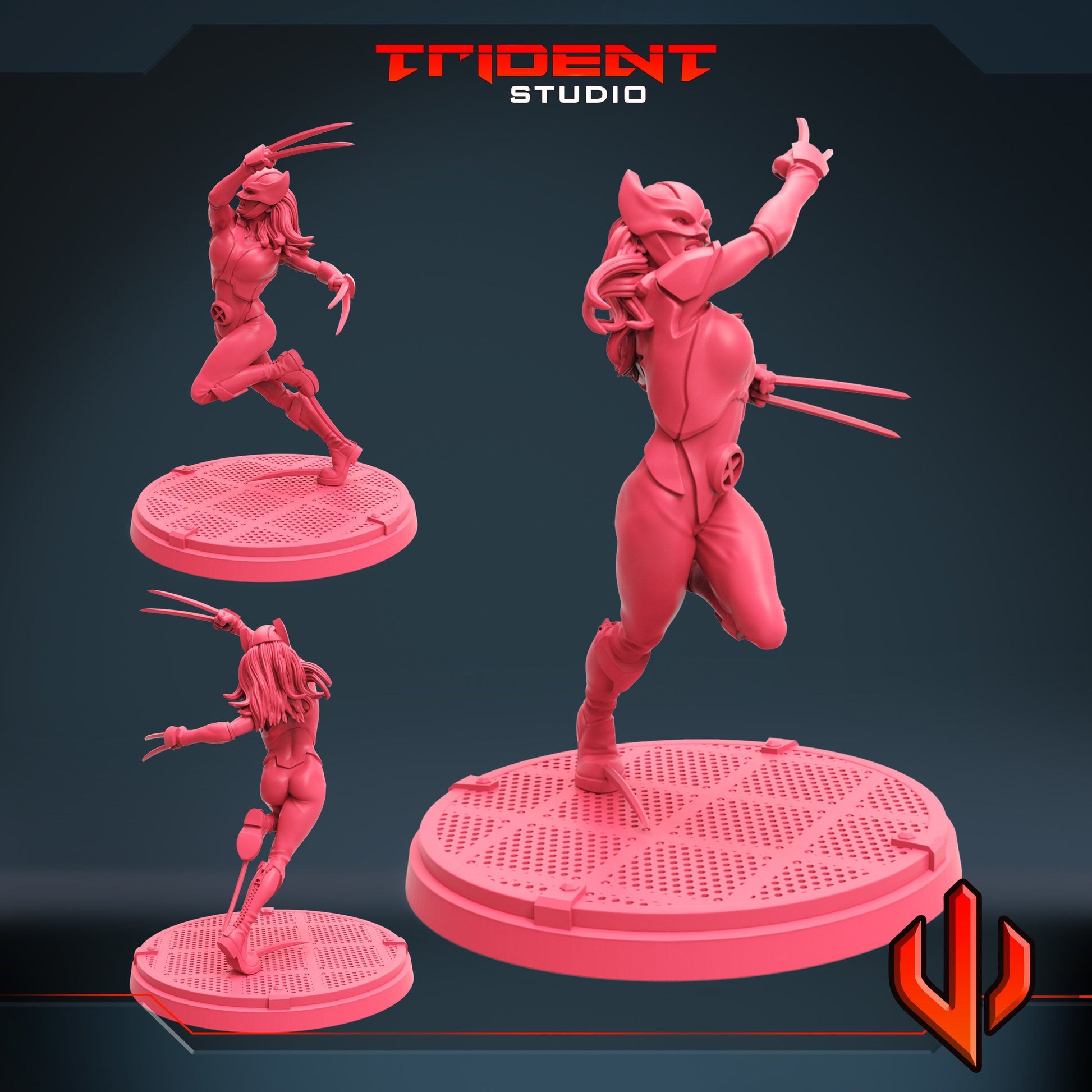 X-23 / Laura Kinney - Pose A (Fan art sculpted by Trident Studio) (Crisis Protocol Proxy/Alternative)