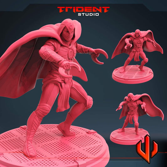 Moon Knight A (Fan art sculpted by Trident Studio) (Crisis Protocol Proxy/Alternative)