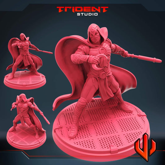 Moon Knight B (Fan art sculpted by Trident Studio) (Crisis Protocol Proxy/Alternative)