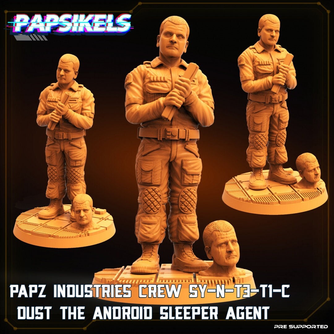 Papz Industries Crew SY-N-T3-T1-C Dust The Android Agent (sculpted by Papsikels)