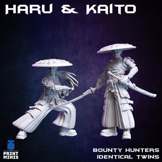 Haru & Kaito - Bounty Hunters (by Print Minis)