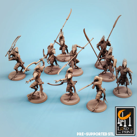 Kenku Soldiers (Set of 10) - (Sculpted by Lord of the Print)