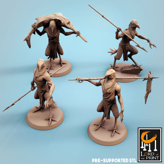 Kenku Fishermen (Set of 4) - (Sculpted by Lord of the Print)