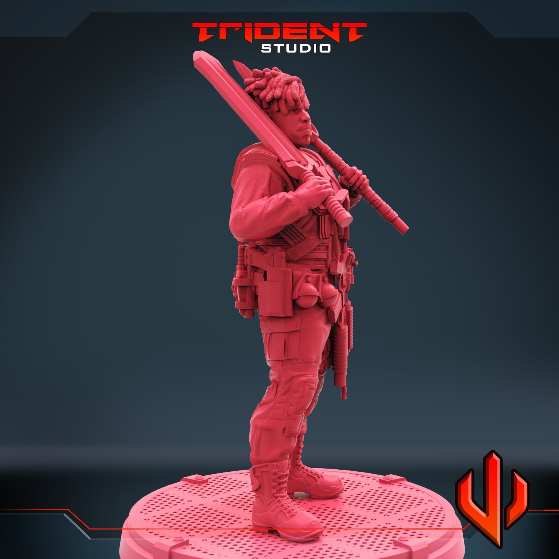 Killmonger A (Fan art sculpted by Trident Studio) (Crisis Protocol Proxy/Alternative)