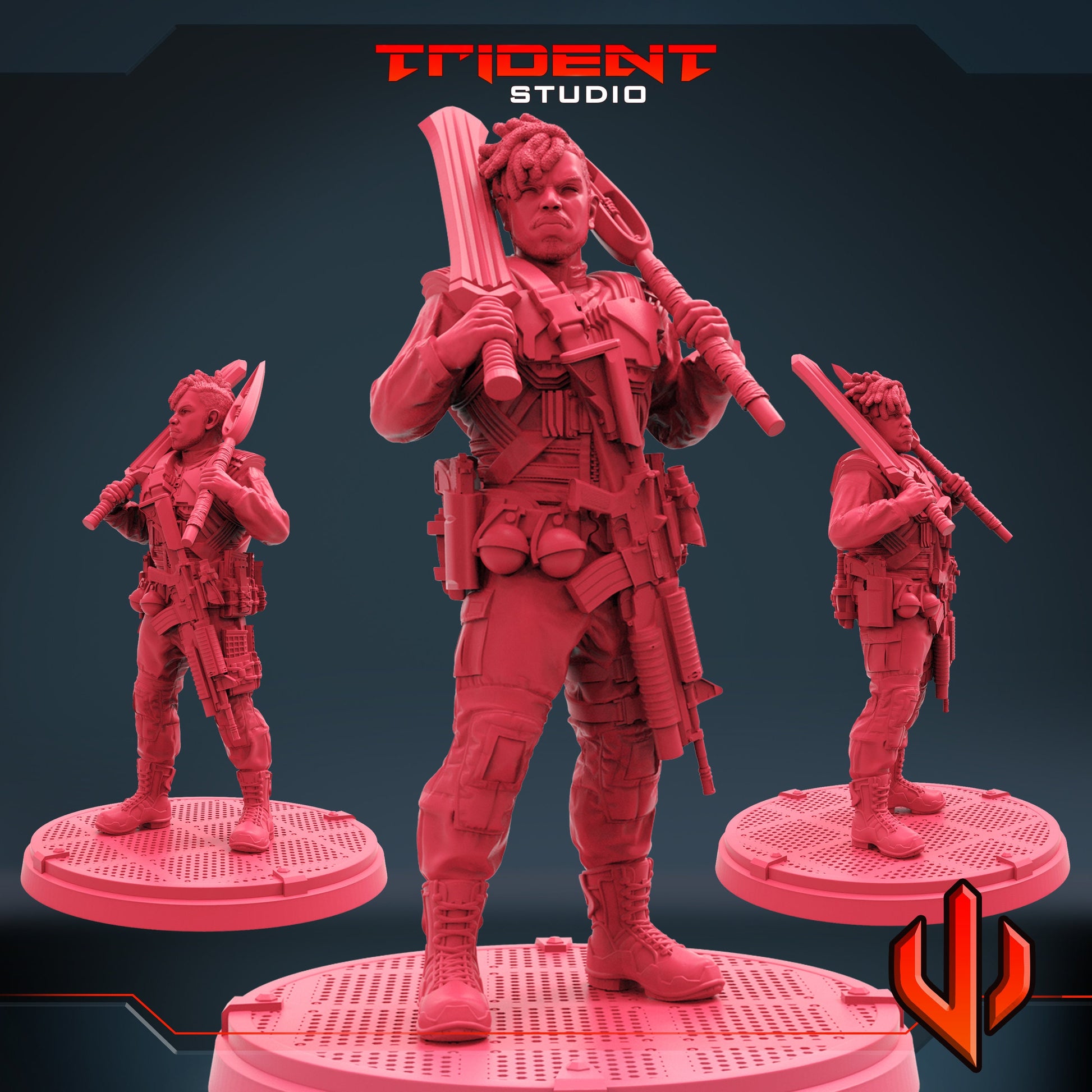 Killmonger A (Fan art sculpted by Trident Studio) (Crisis Protocol Proxy/Alternative)
