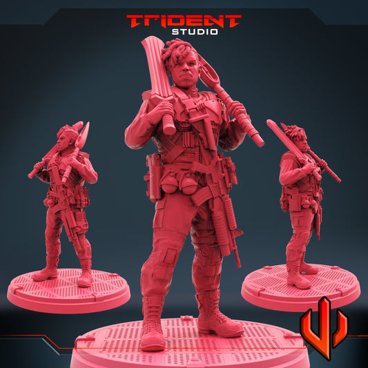 Killmonger A (Fan art sculpted by Trident Studio) (Crisis Protocol Proxy/Alternative)