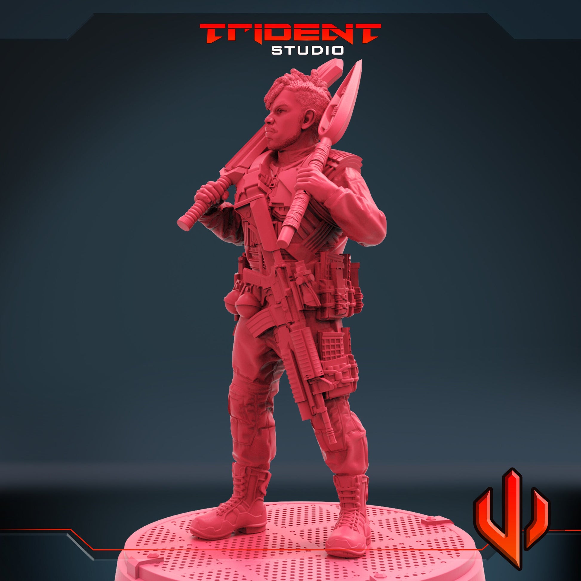 Killmonger A (Fan art sculpted by Trident Studio) (Crisis Protocol Proxy/Alternative)